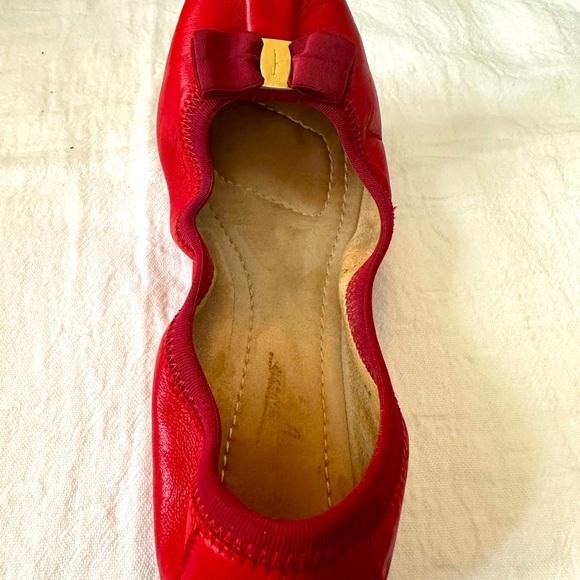 Ballet Flats My Joy in Red by Ferragamo - Picture 7 of 9